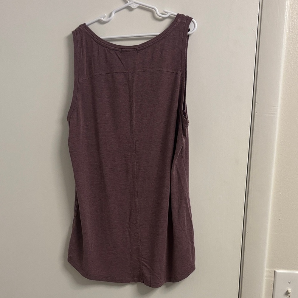 Prana Foundation Scoop Neck Tank Top - Women's XS Brown Purple - Picture 3 of 7